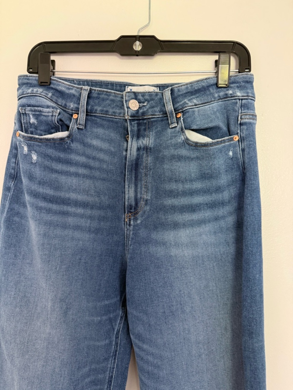 Paige Jeans Anessa Wide Leg in Rock Show Distressed - Picture 7 of 10
